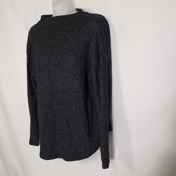 Old Navy Womens Sweater Medium Relaxed Plush Boat Neck Graphite Pullover Gray - Picture 5 of 9